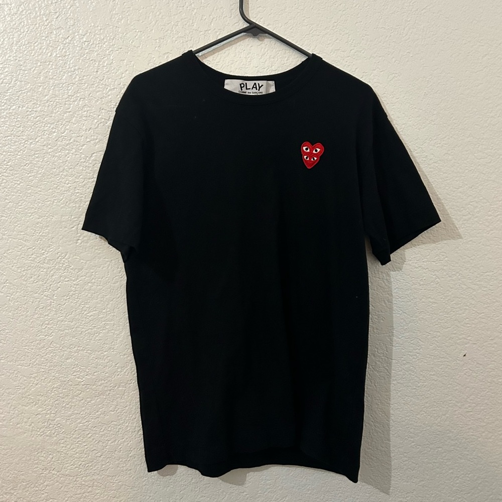 Large comme des garcon black t shirt